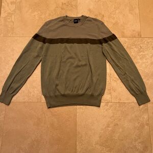 Hugo Boss Green and Brown Crewneck Sweater